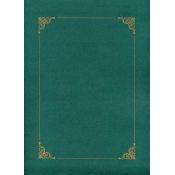 Teczka ofertowa Galeria Papieru ozdobna na dyplom ze złotą ramką zielona A4 kolor: zielony 1 kieszeni [mm:] 210x297 (220414)