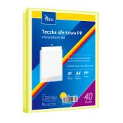 Teczka plastikowa A4  40 koszulek 5903242104879 A4 żółty Tetis (BT630-Y40)