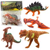 Figurka Dinozaurów T-Rex Pteranodon Stegosaurus Parasaurolophus 4szt Lean (24981)