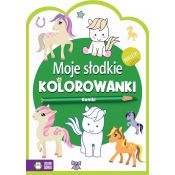 Książeczka edukacyjna Zielona Sowa Moje słodkie kolorowanki Koniki