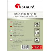 Folia do laminowania Titanum A6 przezroczysty 80mic. [mm:] 111x154