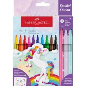 Flamaster Faber Castell Jednorożec + naklejki 10+3 kol. (554213 FC)