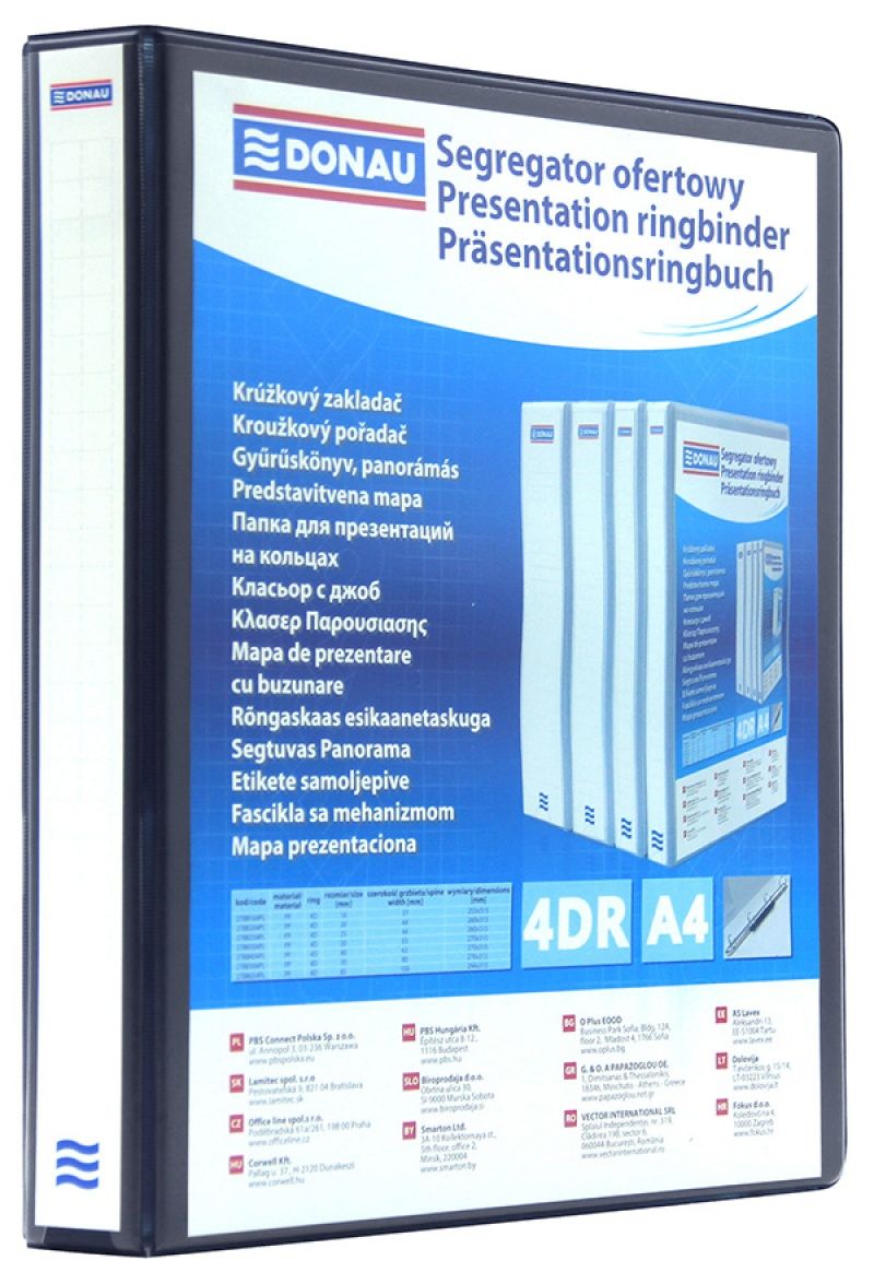 Segregator ofertowy Donau A4 65mm czarny (2788654PL-01)