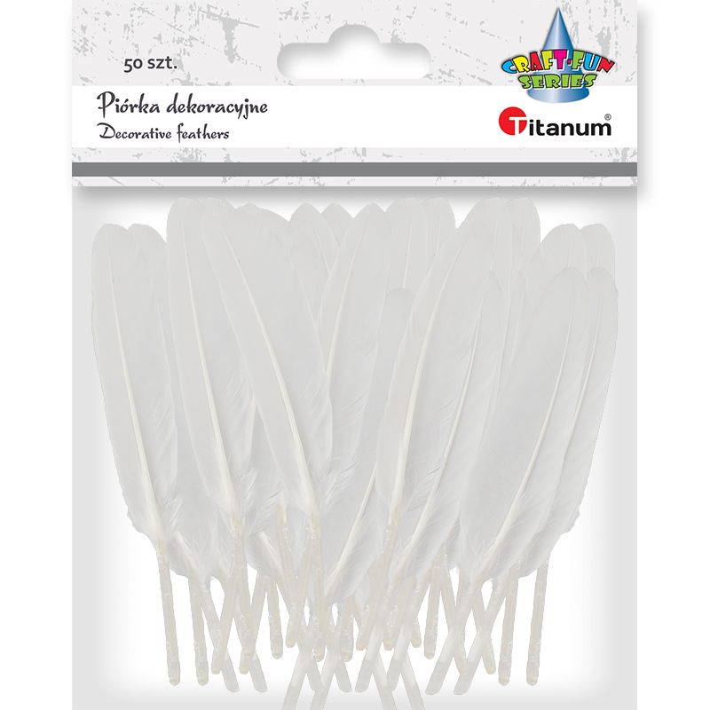 Piórka Craft-Fun Series białe 50 szt Titanum (lotki)