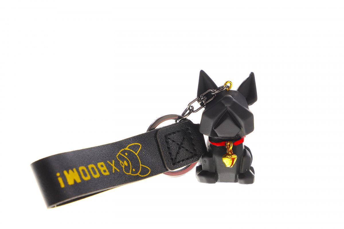 Brelok pies buldog francuski, mix kolorów pakowany po 1 szt.