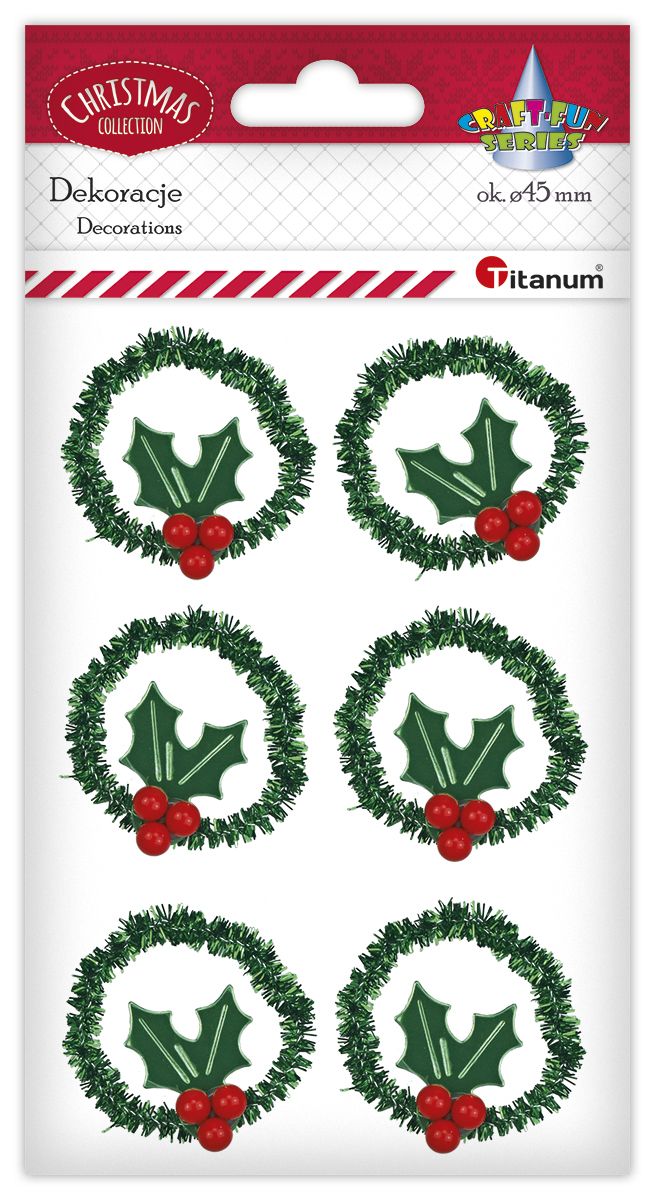 Ozdoba świąteczna Craft-Fun Series wianki Titanum (25YQ0513-1)