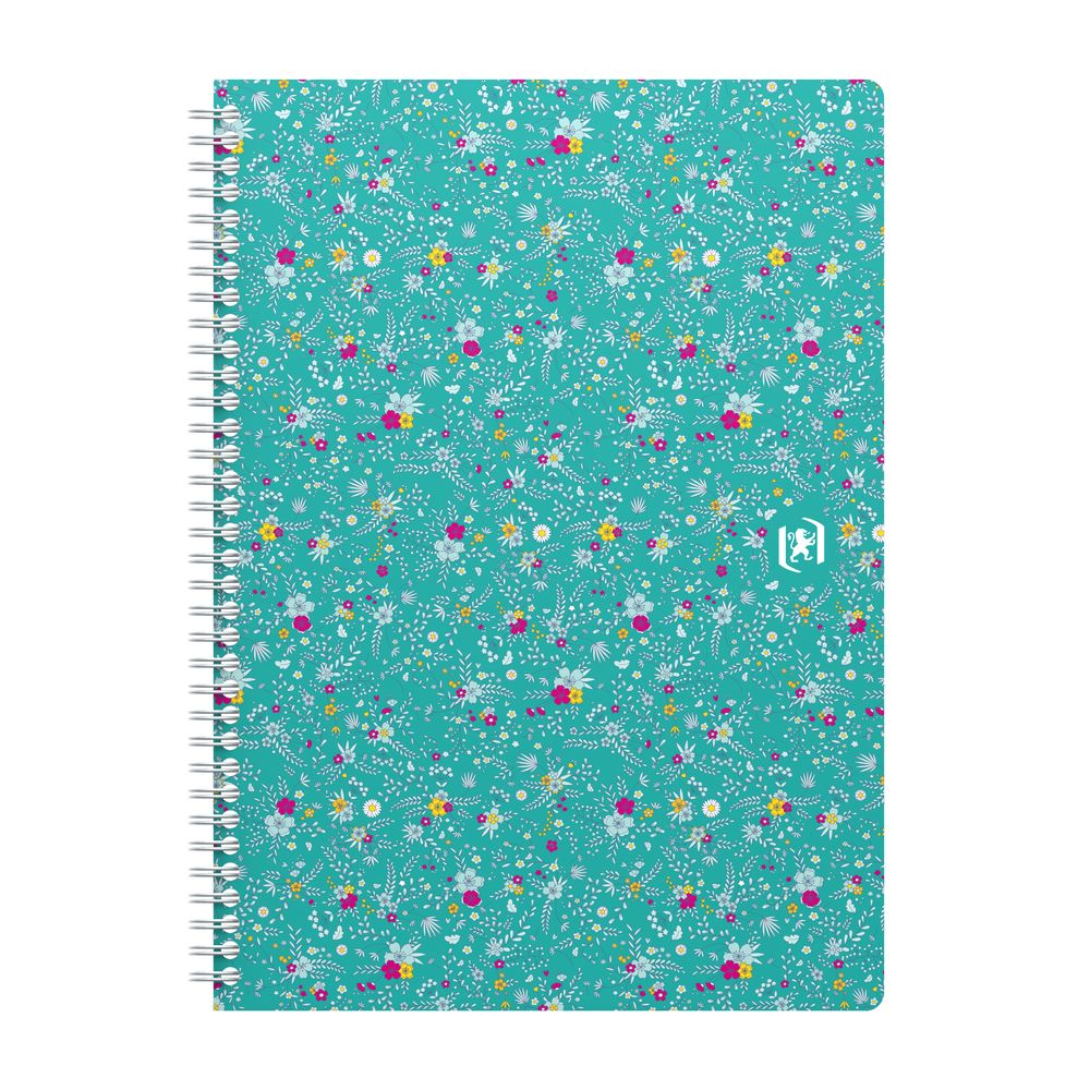 Kołozeszyt (kołobrulion) Oxford Floral B5 120k. 90g krata/tagi (400094955)