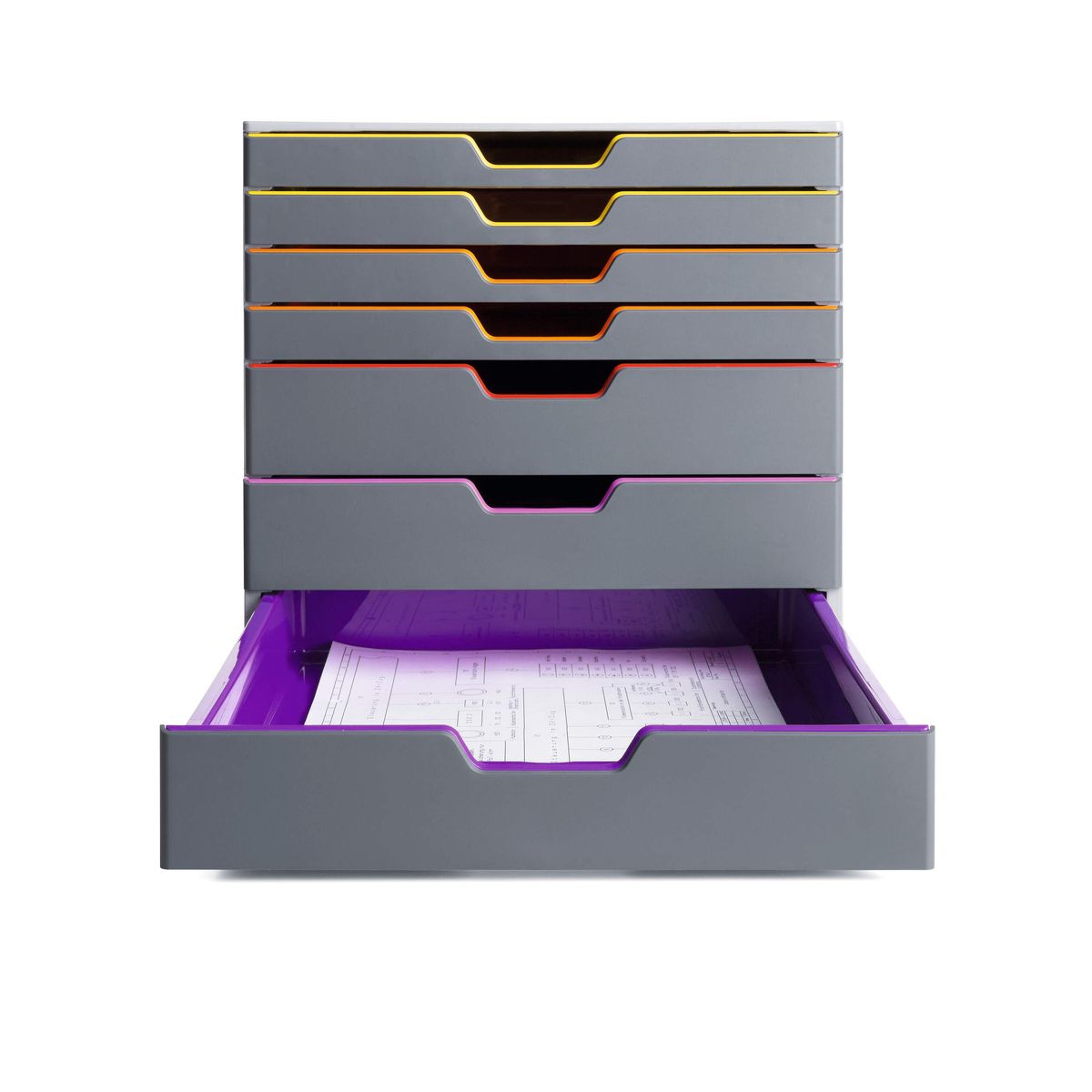 Pojemnik z szufladami Durable szary 5 szuflad (760627)