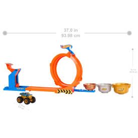 Tor wyścigowy Hot Wheels City pętla skok po trofeum (JBX64)
