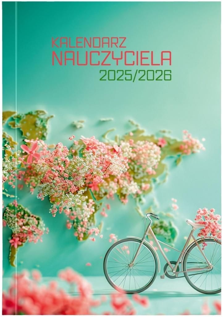 Kalendarz nauczyciela książkowy (terminarz) PCV ROWER bezbarwny B6 Wydawnictwo Wokół Nas (A5TN089B)