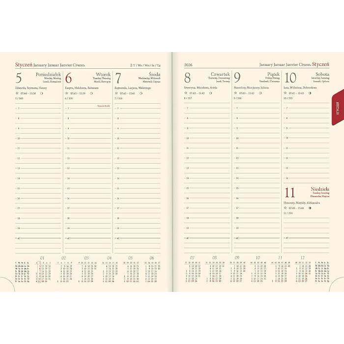Kalendarz książkowy (terminarz) Vivella terminarz B5 Lucrum (51T-V)