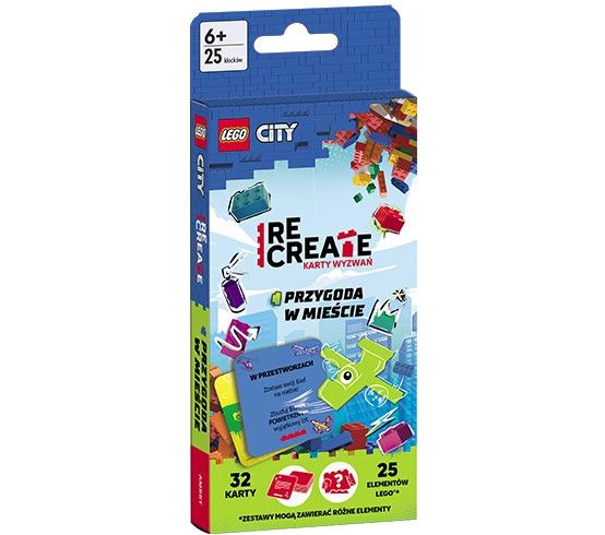 Książeczka edukacyjna Ameet LEGO® City. Recreate. Karty Wyzwań. Przygoda w mieście (ACP 6001)