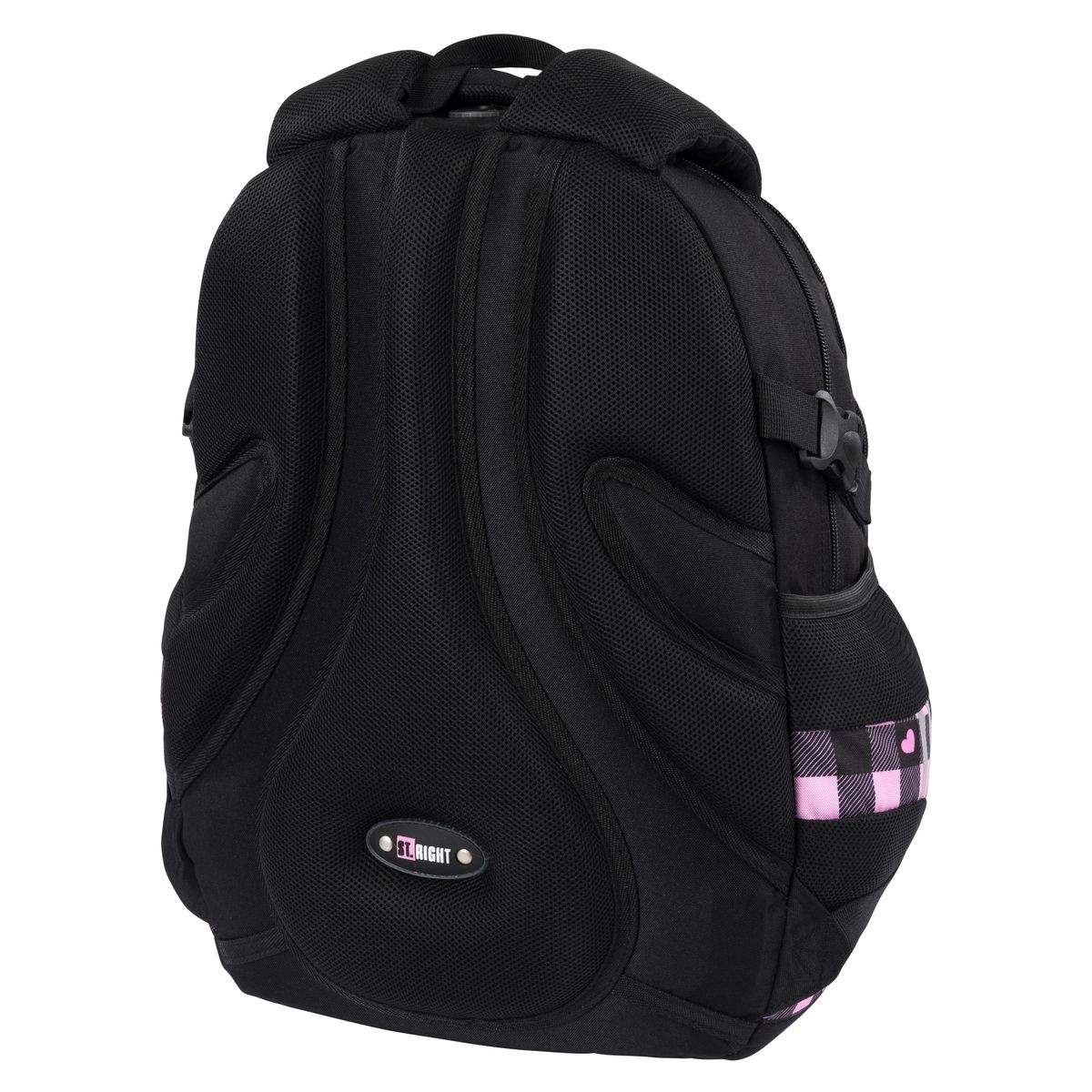 Plecak PINK CHECKERED 4-KOMORY St.Right (BP-01)