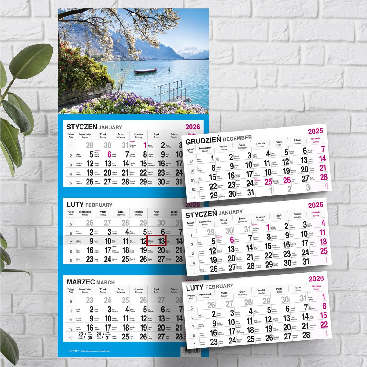 Kalendarz ścienny WIDOK 310mm x 790mm Press