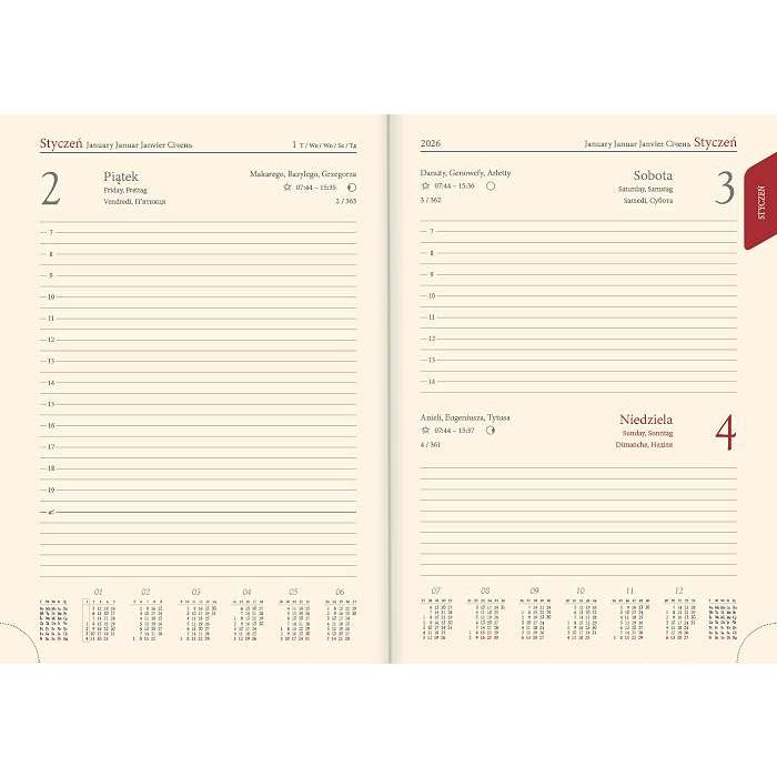 Kalendarz książkowy (terminarz) Vivella terminarz B5 172mm x 240mm Lucrum (51T-D)