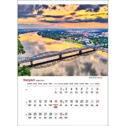 Kalendarz ścienny NAJPIĘKNIEJSZE RZEKI POLSKI 13 planszowe A3 330mm x 500mm Jotan (WP123)