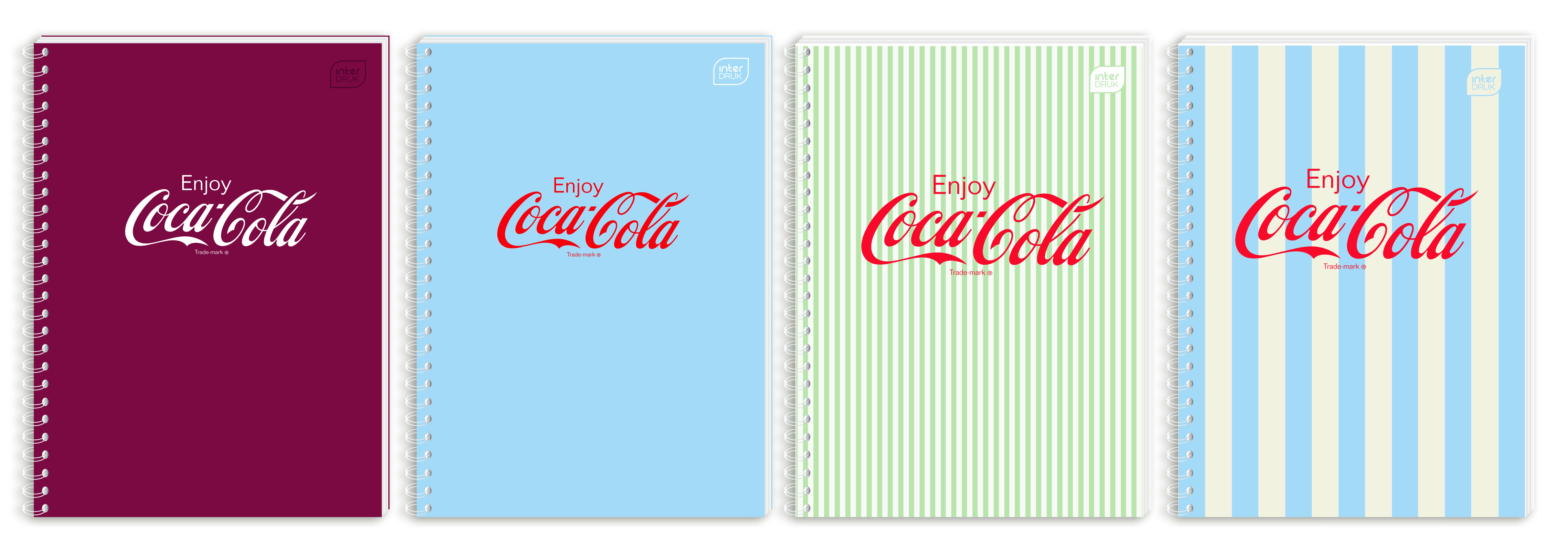 Kołozeszyt (kołonotatnik) Interdruk COCA COLA SOFT TOUCH A6 80k. 70g krata