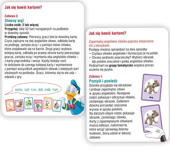 Książeczka edukacyjna Ameet Disney Uczy. Elementarz języka angielskiego. Karty (UEK 9302)