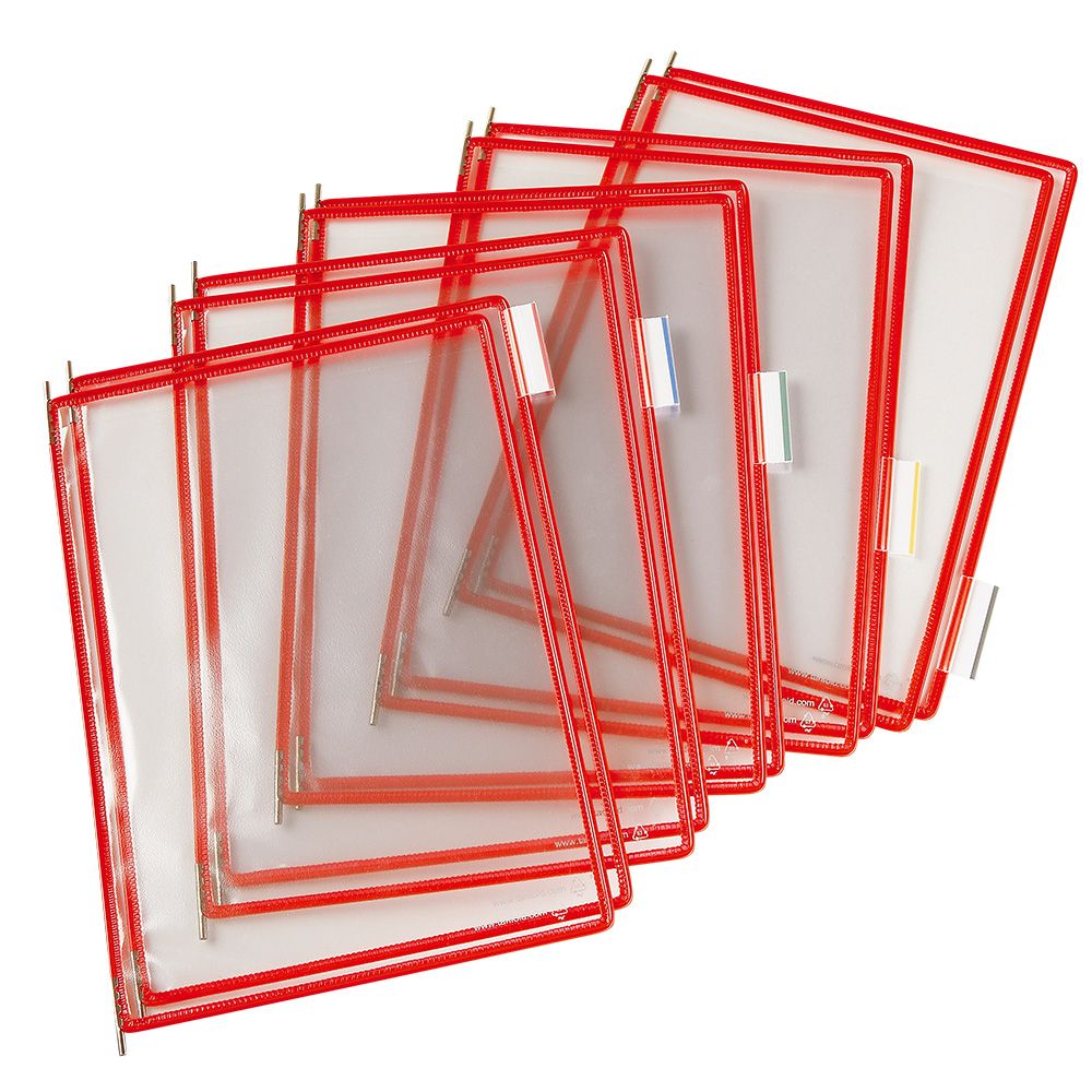 Panele prezentacyjne Tarifold A4 10 szt. czerwone (114003TR)