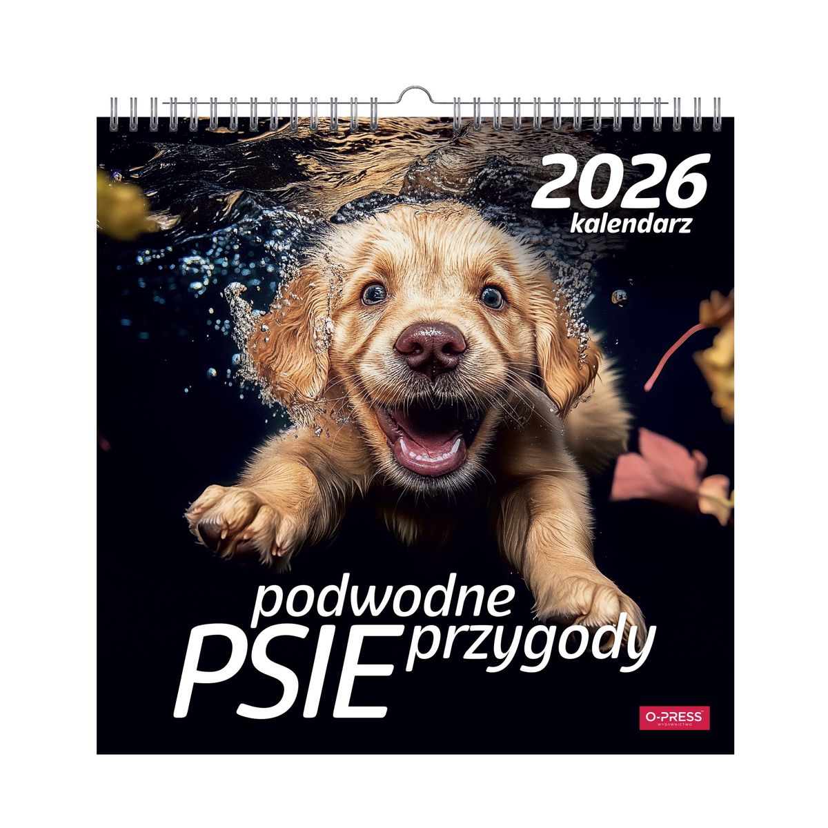 Kalendarz ścienny PSY POD WODĄ 33x33 330mm x 330mm Press