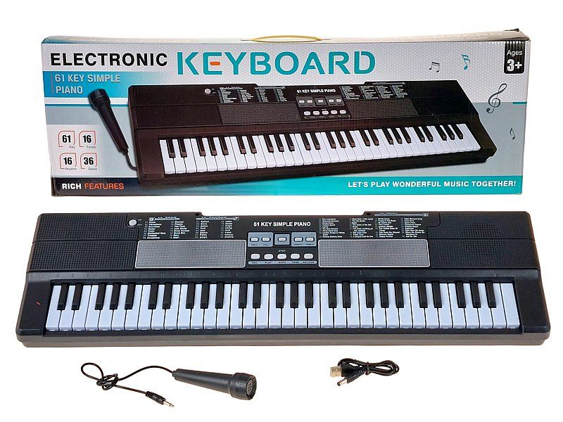 Organy 61 klawiszy, z mikrofonem, kabel USB Adar (626591)