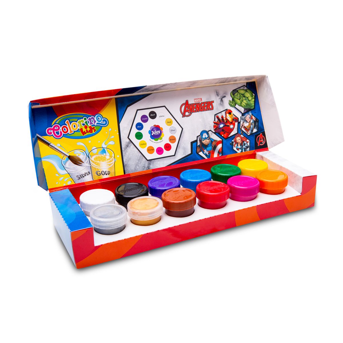 Farby plakatowe Avengers kolor: mix 20ml 12 kolor. Patio (91420)