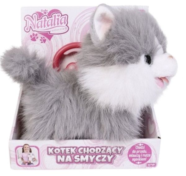 Pluszak interaktywny kotek chodzący na smyczy Artyk (185557)