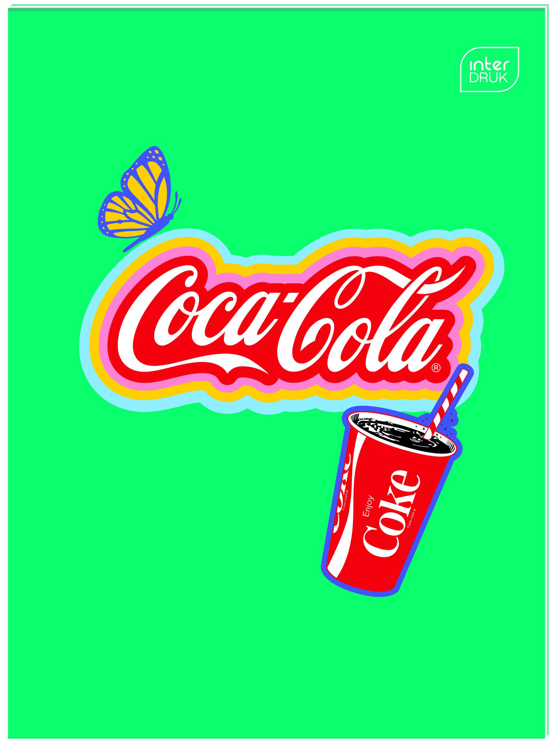 Zeszyt tematyczny COCA COLA MAT+UV A6 32k. krata Interdruk (do słówek)