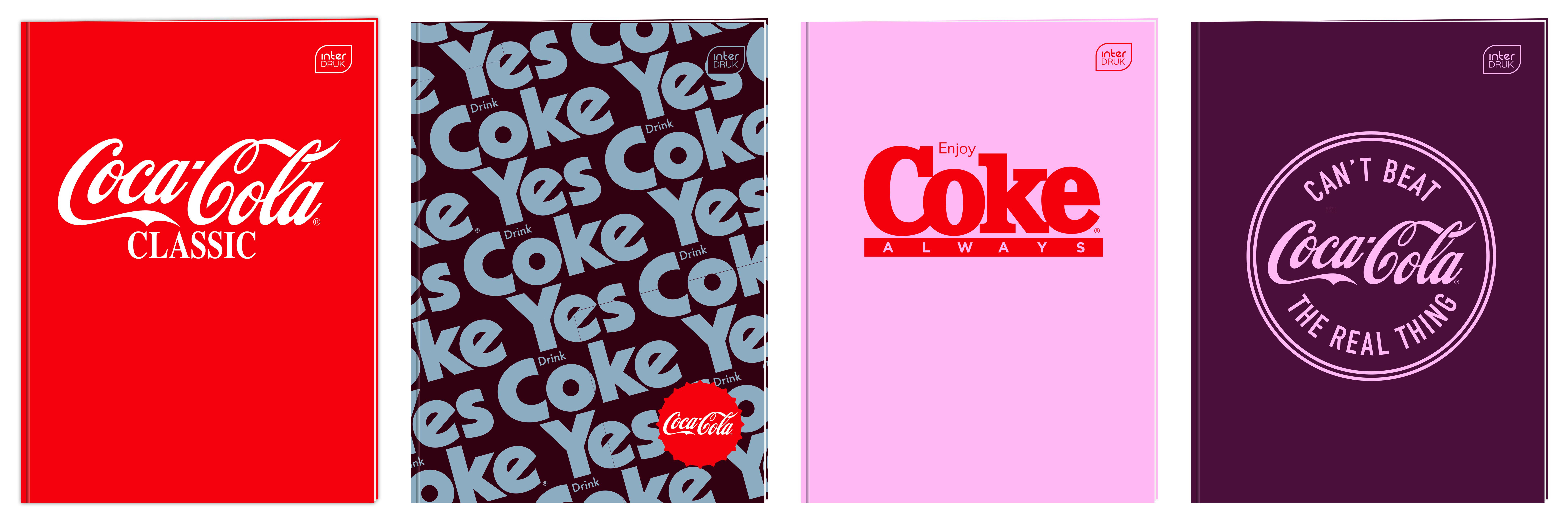 Zeszyt tematyczny COCA COLA HYBRID A6 32k. 70g krata Interdruk (do słówek)