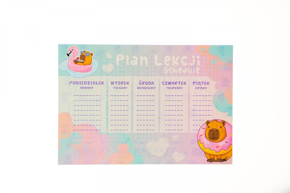 Plan lekcji kapibara Starpak (572478)