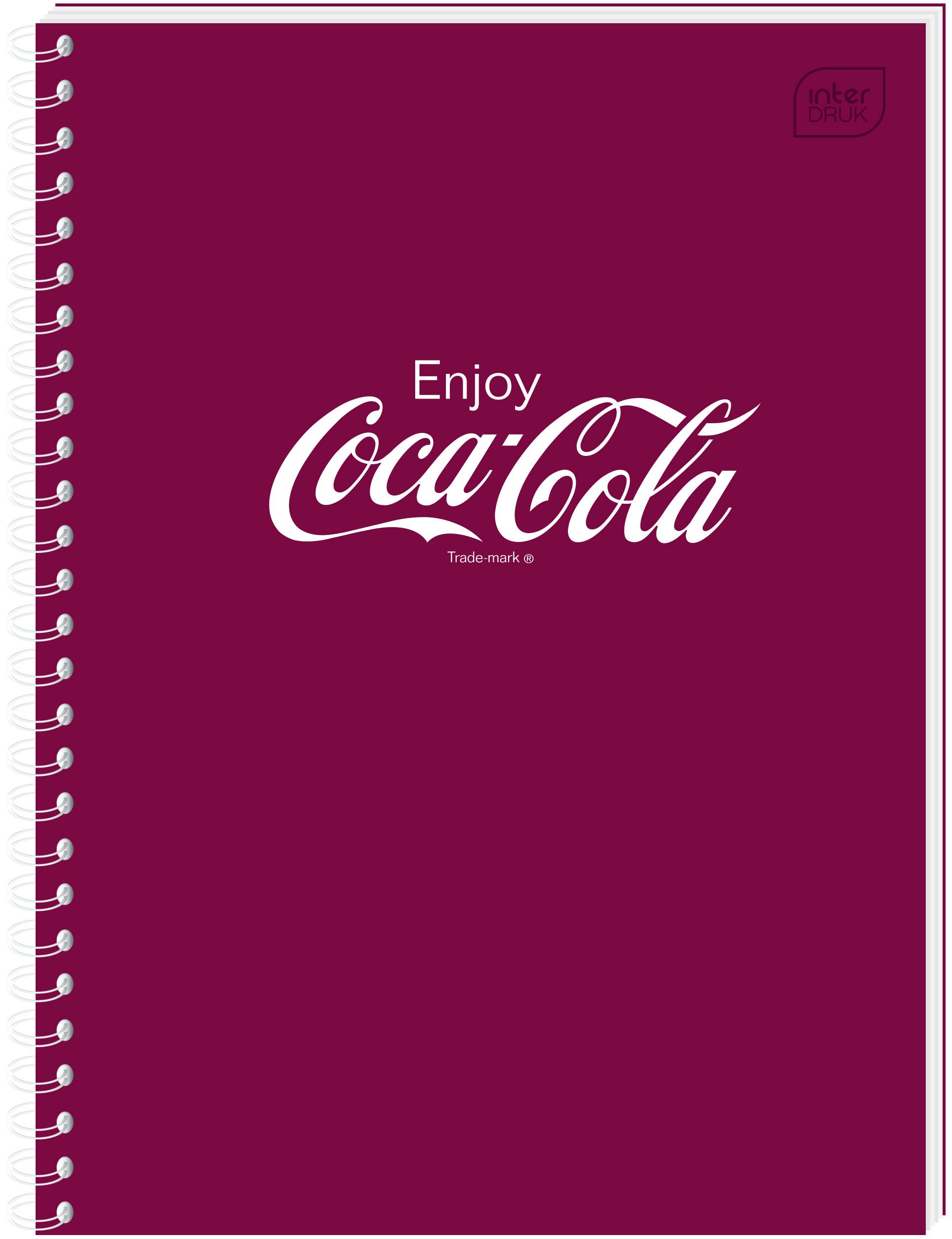 Kołozeszyt (kołonotatnik) Interdruk COCA COLA SOFT TOUCH A6 80k. 70g krata