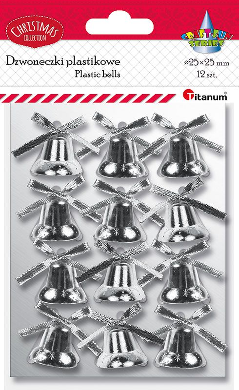 Ozdoba świąteczna Craft-Fun Series dzwoneczki plastikowe Titanum (DIY-XM(506))