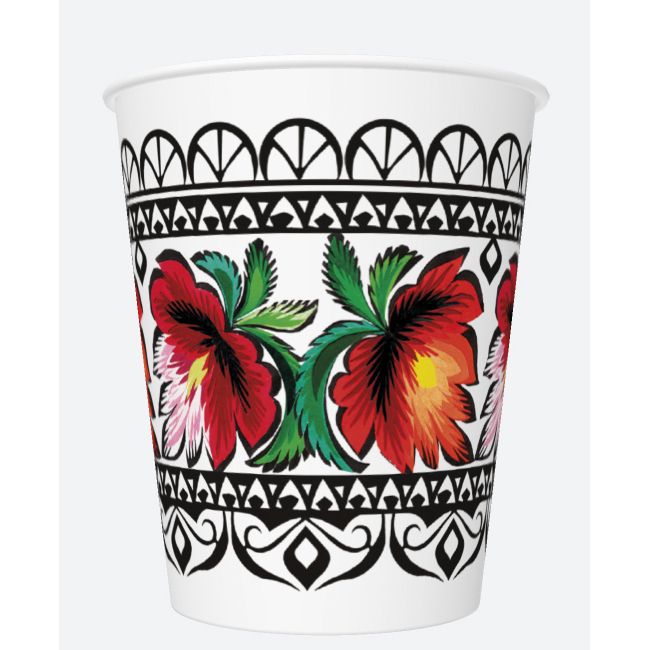 Kubek jednorazowy Pol-mak daisy papier 250ml (01)