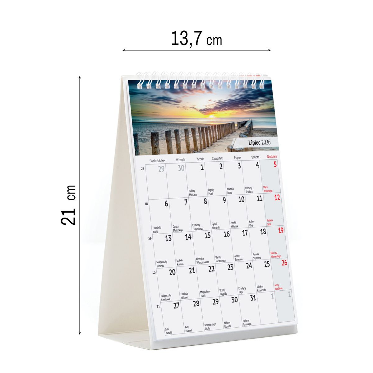 Kalendarz biurkowy miesięczny Pejzaże 240mm x 150mm Press (5904830713602)