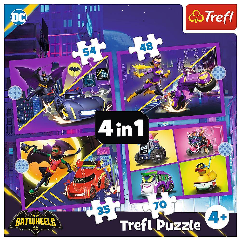 Puzzle Trefl Poznaj Batwheels 4w1 el. (34658)
