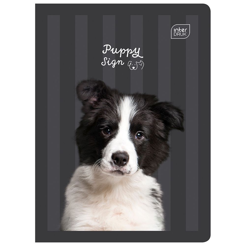 Zeszyt PUPPY SIGN A5 32k. 70g linia kolor Interdruk