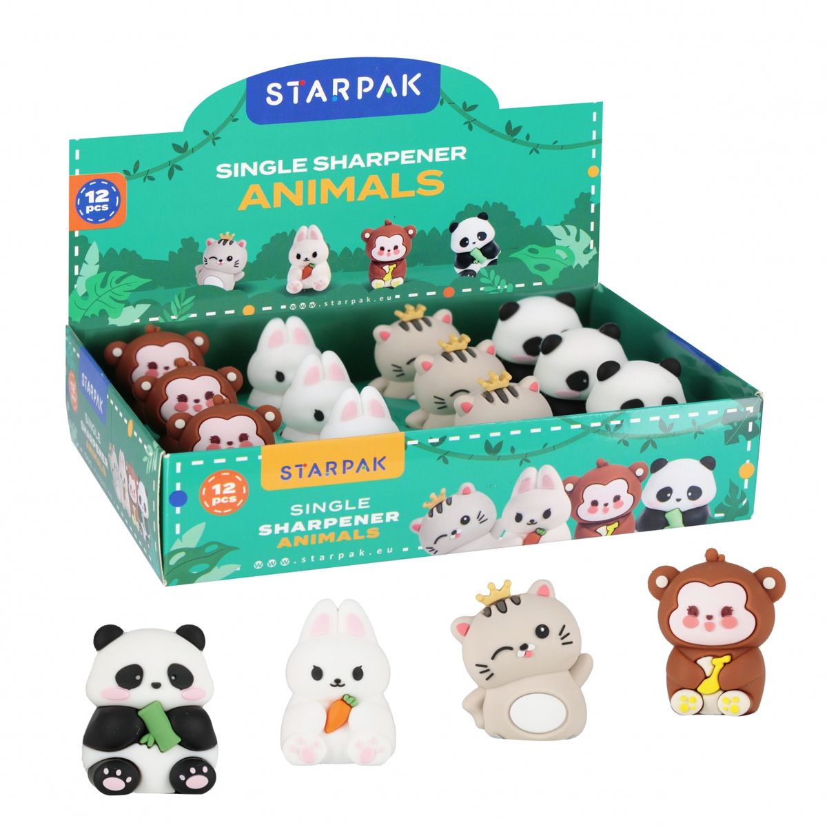 Temperówka Starpak mix gumowany plastik (540806)
