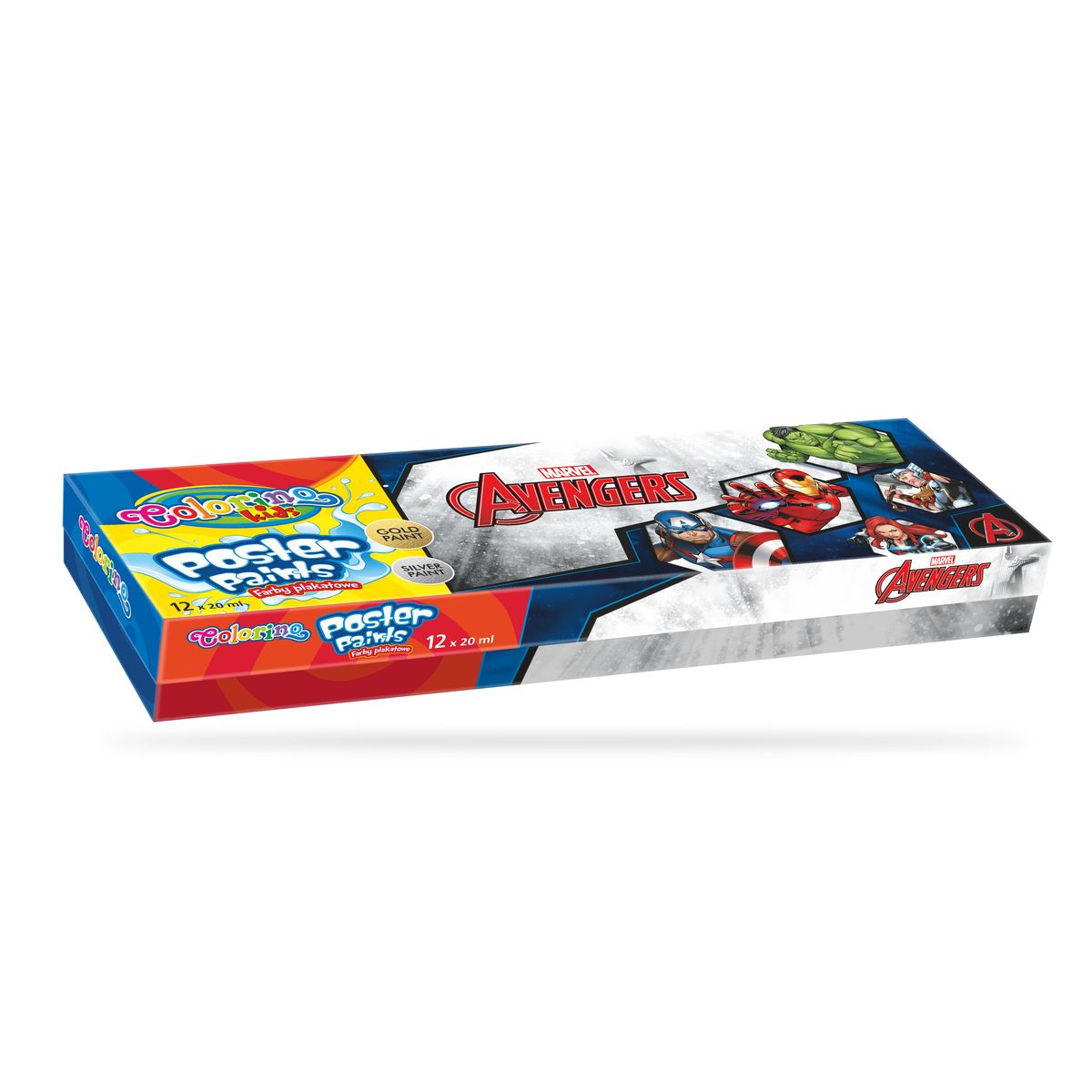 Farby plakatowe Avengers kolor: mix 20ml 12 kolor. Patio (91420)