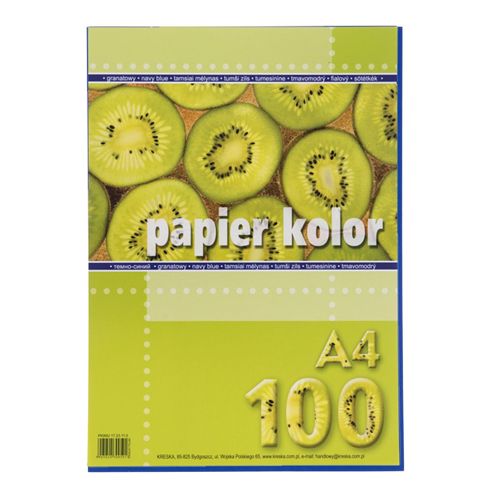 Papier kolorowy granatowy A4 mix Kreska