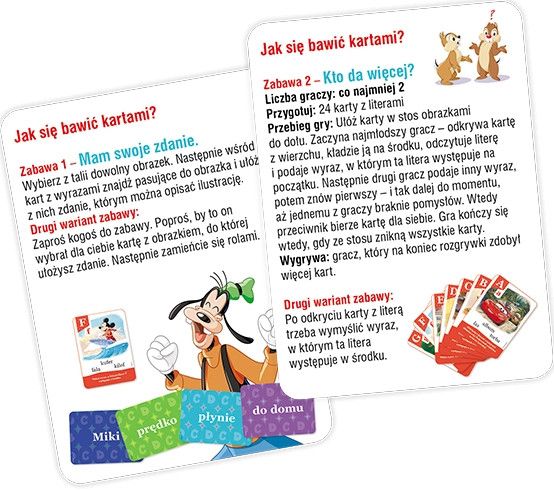 Książeczka edukacyjna Ameet Disney Uczy. Tworzę zdania i czytam. Karty (UEK 9301)