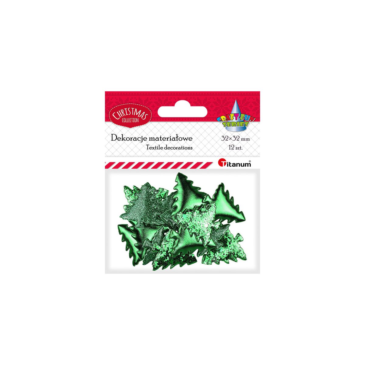 Ozdoba materiałowa Craft-Fun Series Zielone choinki Titanum (BJ25042705)