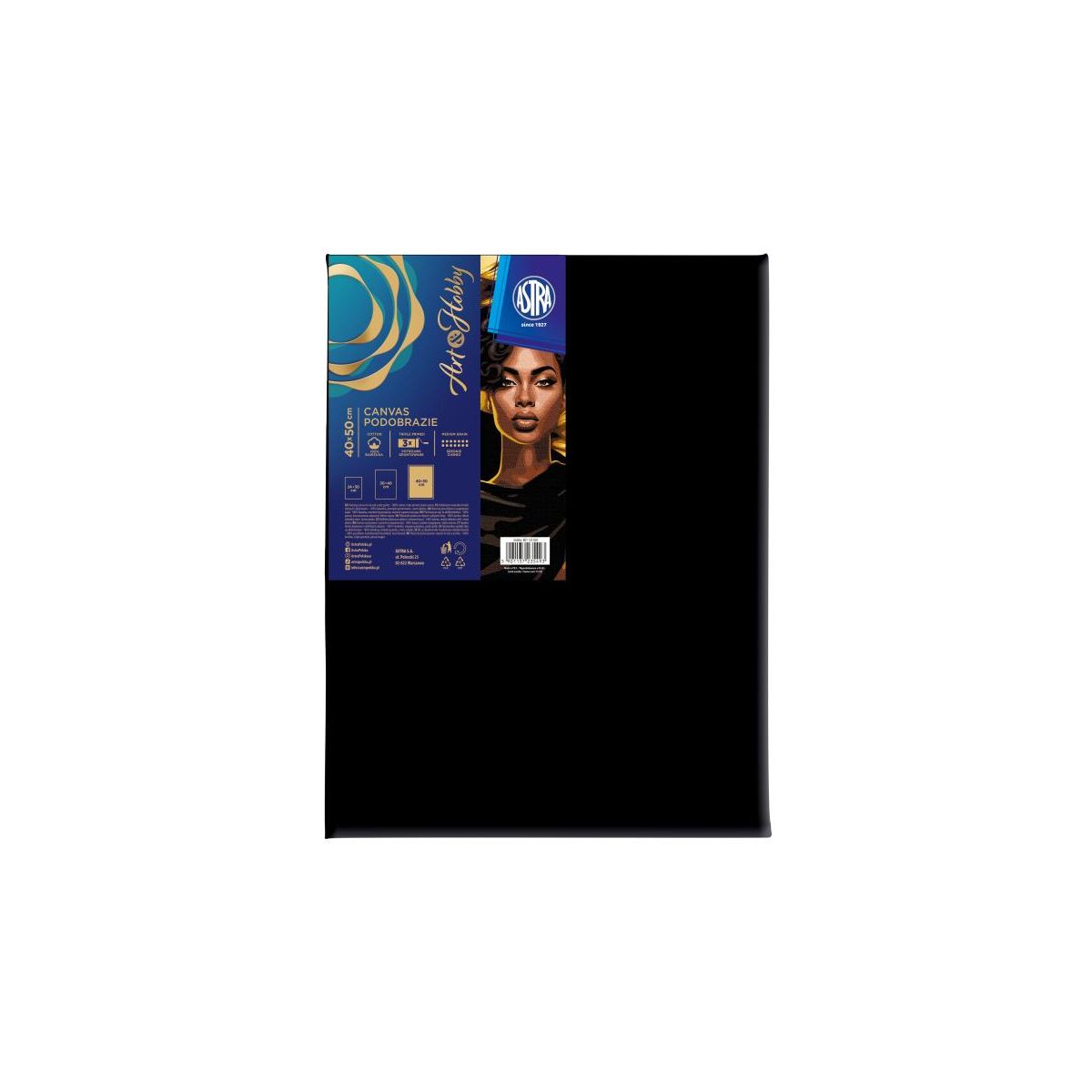 Podobrazie czarne [mm:] 400x500 Astra Art&hobby (801125003)