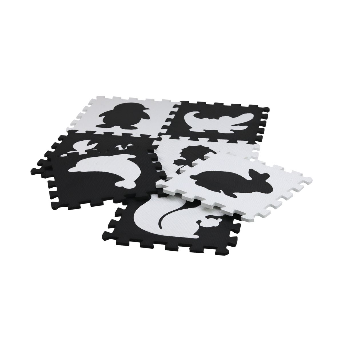 Mata dla malucha Lean Puzzle Mata Kontrastowa Edukacyjna Pianka EVA Czarno-Białe 19 ele. (17481)