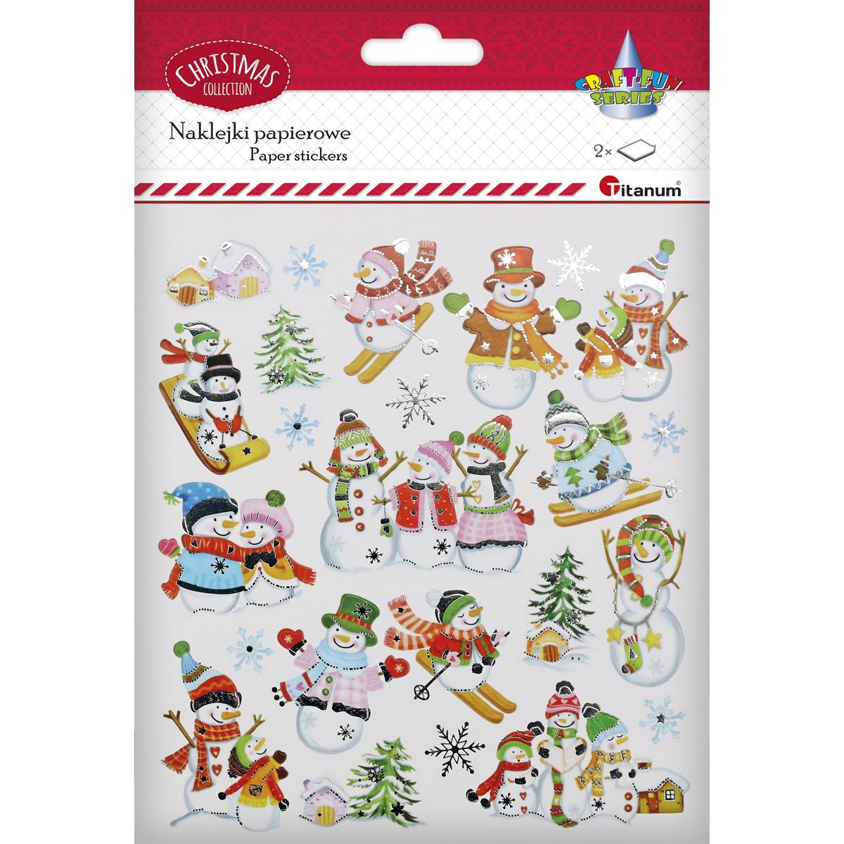 Naklejka (nalepka) Craft-Fun Series bałwanki xmass Titanum (DIY-XM(29))