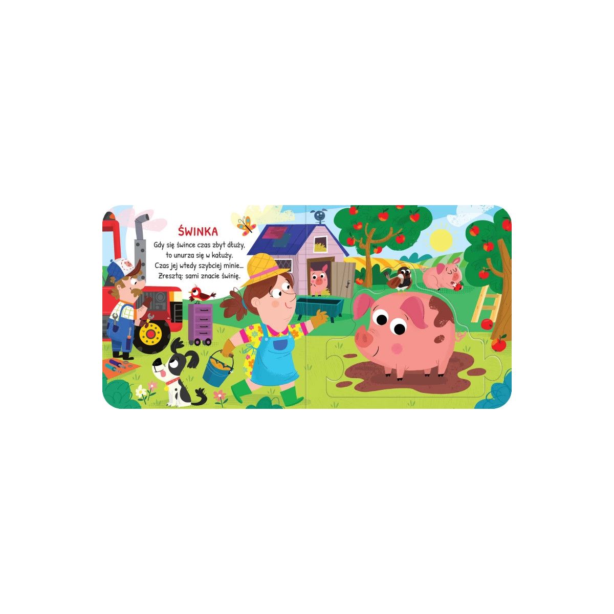Książka dla dzieci Zwierzęta na wsi. Duże puzzle Aksjomat