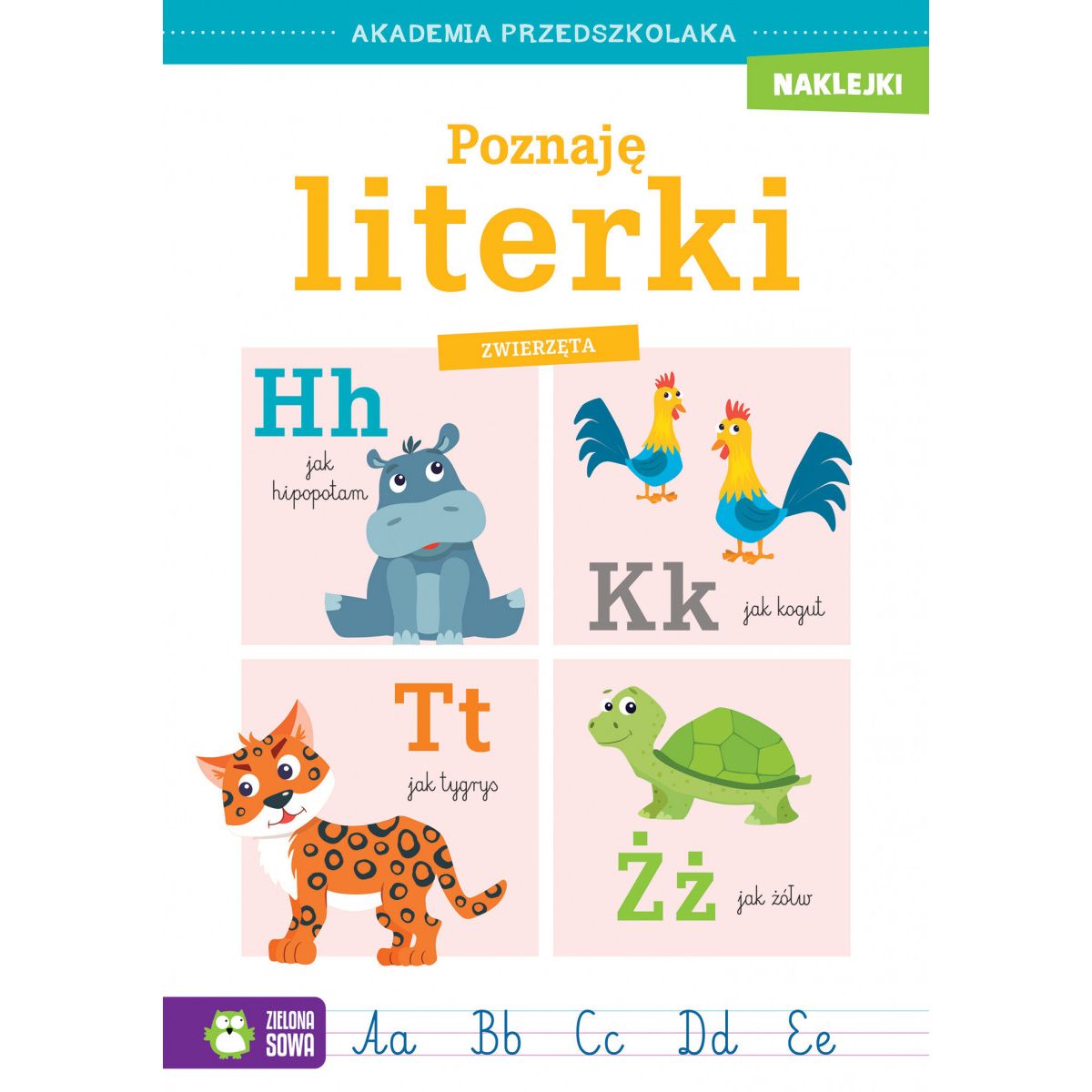 Książeczka edukacyjna Zielona Sowa Poznaję literki. Zwierzęta