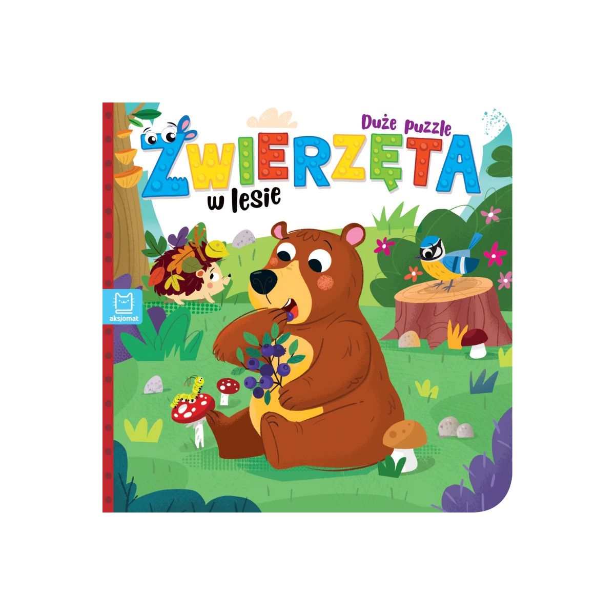 Książka dla dzieci Zwierzęta w lesie. Duże puzzle Aksjomat