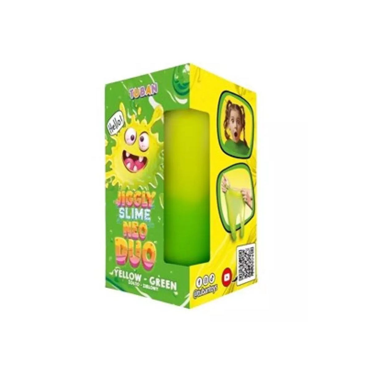 Glut Tuban Jiggly Slime Neo Duo, żółto-zielony, 430 g