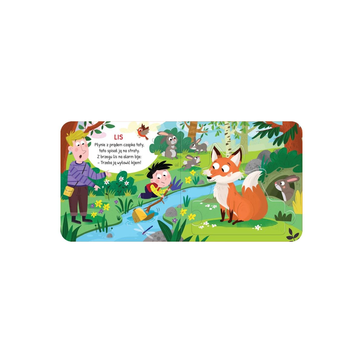 Książka dla dzieci Zwierzęta w lesie. Duże puzzle Aksjomat