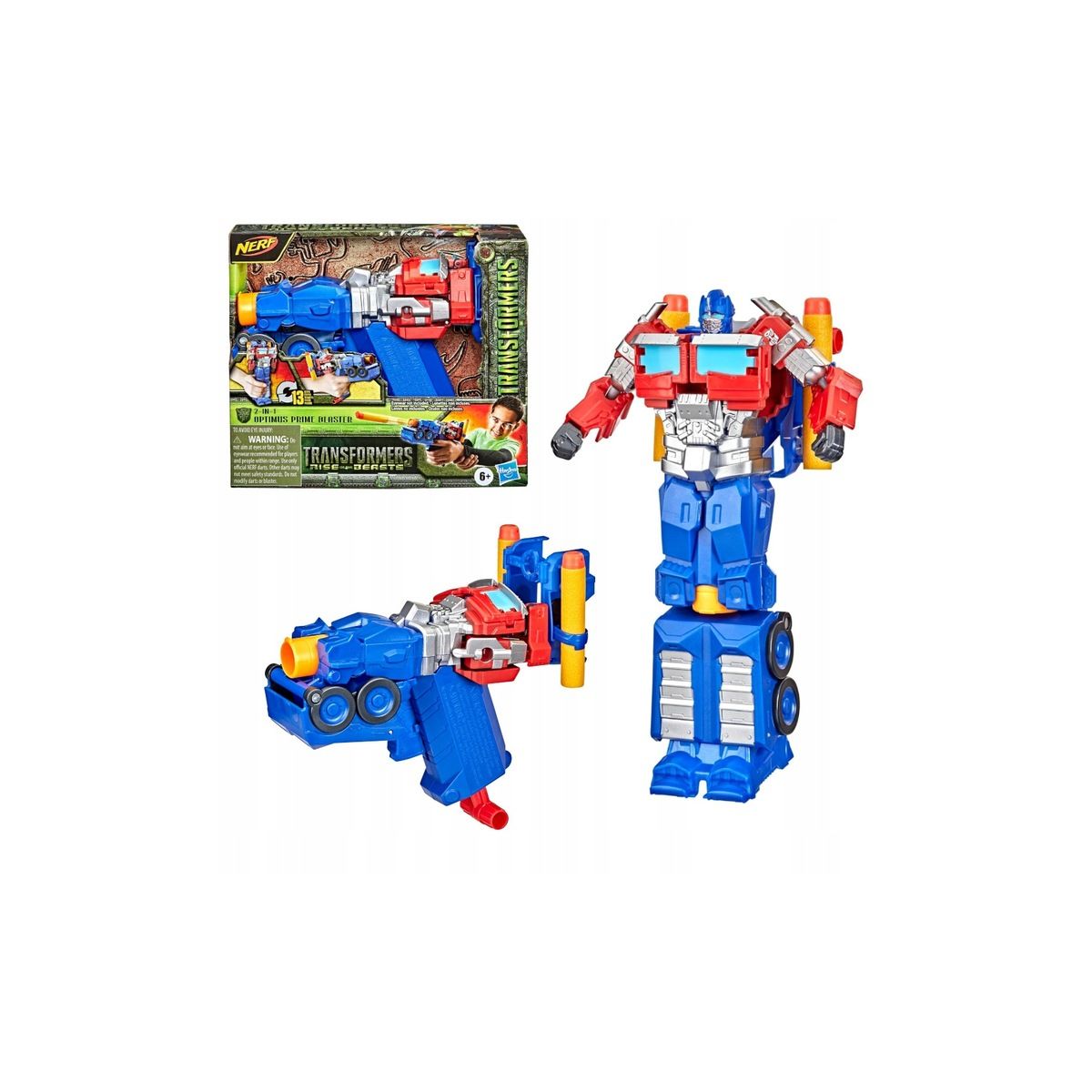 Robot Nerf Transformers Optimus 2w1 wyrzutnia Hasbro (F3901)